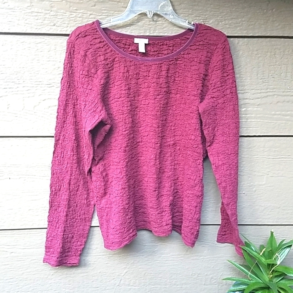 J. JILL LONG SLEEVE POPCORN  SHIRT 90s y2k Large L